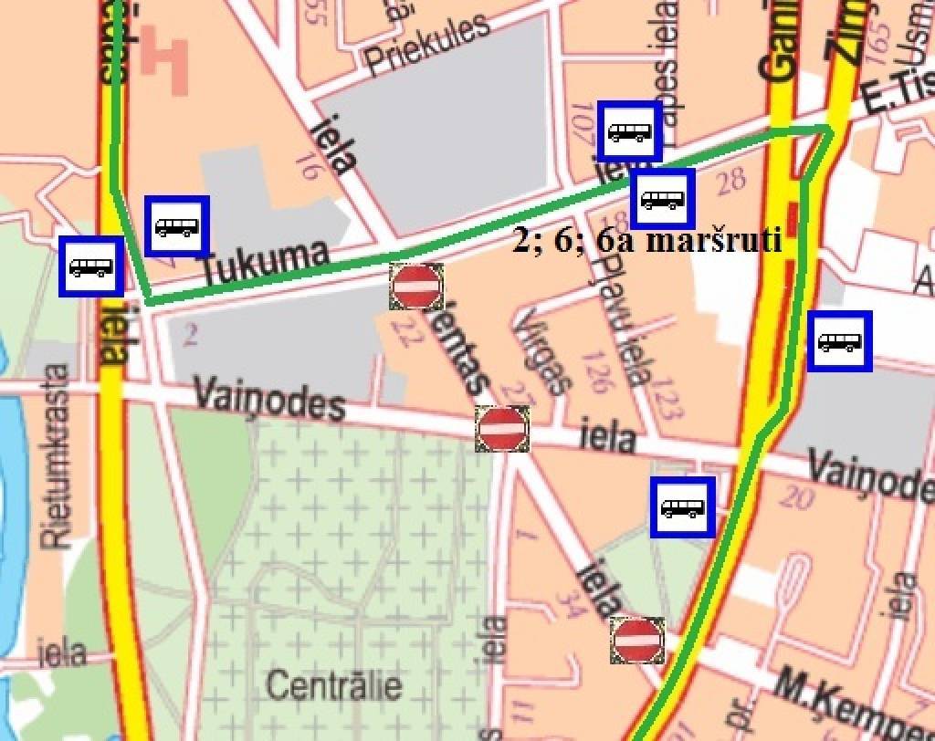 Liepājā autobusu kustību no Vaiņodes ielas novirzīs pa Tukuma ielu 