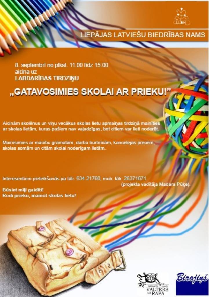 LLBN notiks labdarības tirdziņš
