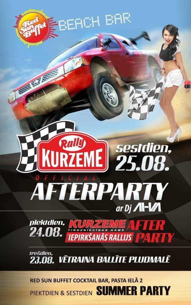 "Rallijs Kurzeme 2012" oficiālais after party pludmales smiltīs