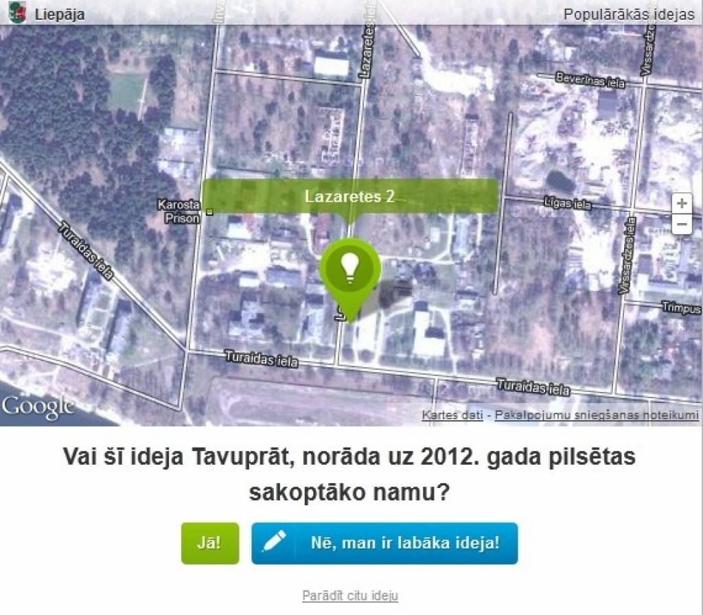 Iedzīvotāji sakoptākos Liepājas namus var ieteikt arī internetā 