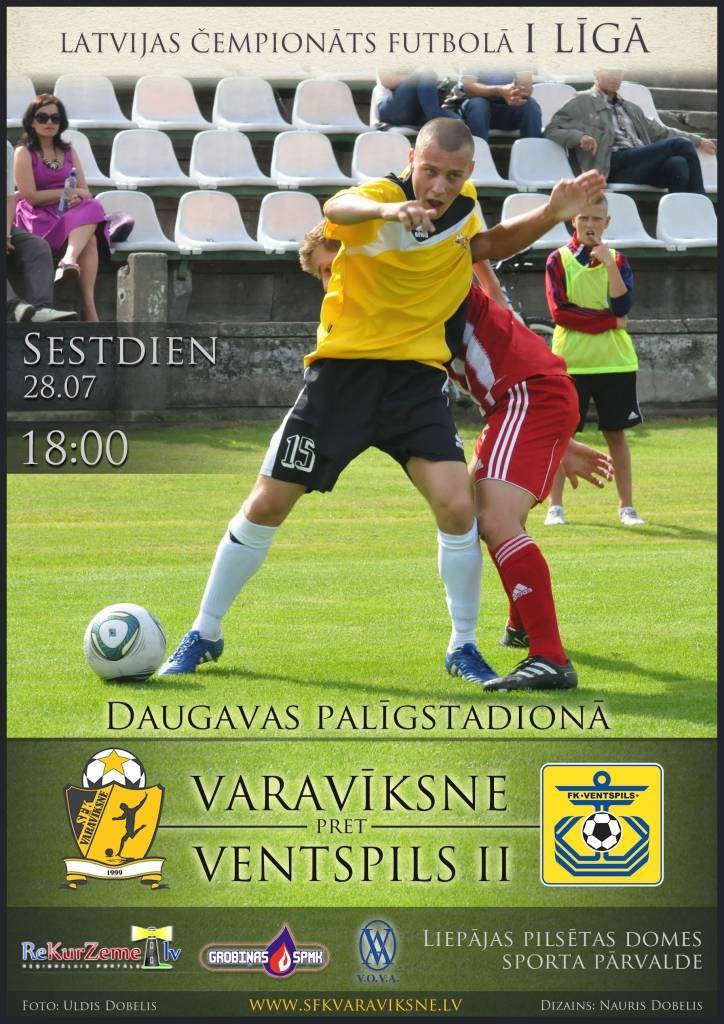 "Varavīksne" spēlēs ar "Ventspili 2"
