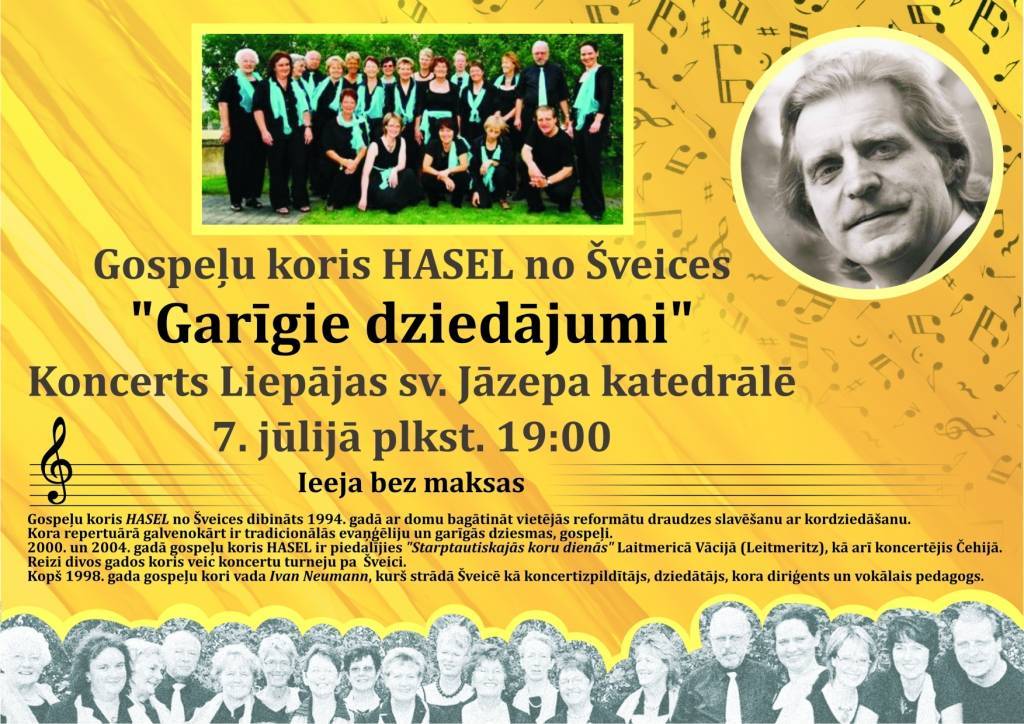 Koncertēs gospeļu koris no Šveices