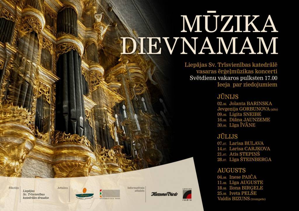 Nedēļas nogalē Liepājā atklās vasaras koncertciklu "Mūzika dievnamam"