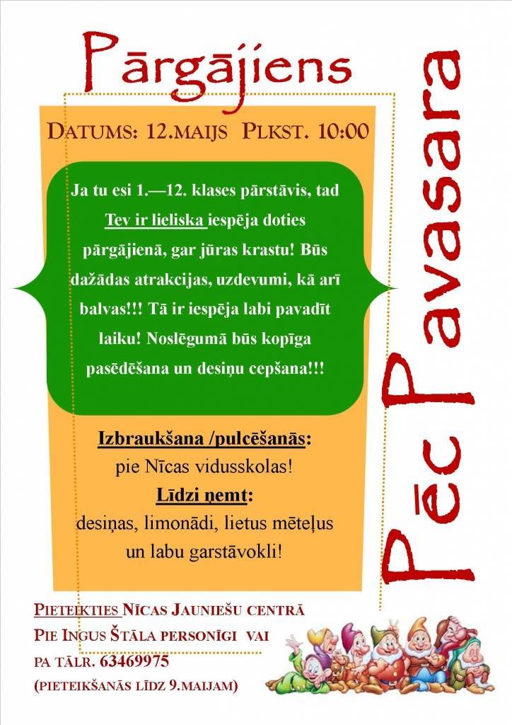 Organizēs pārgājienu Nīcas novada jauniešiem