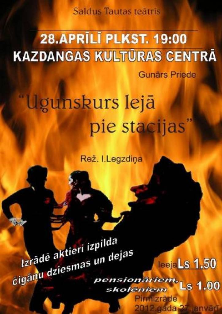 Kazdangā būs Saldus Tautas teātra viesizrāde