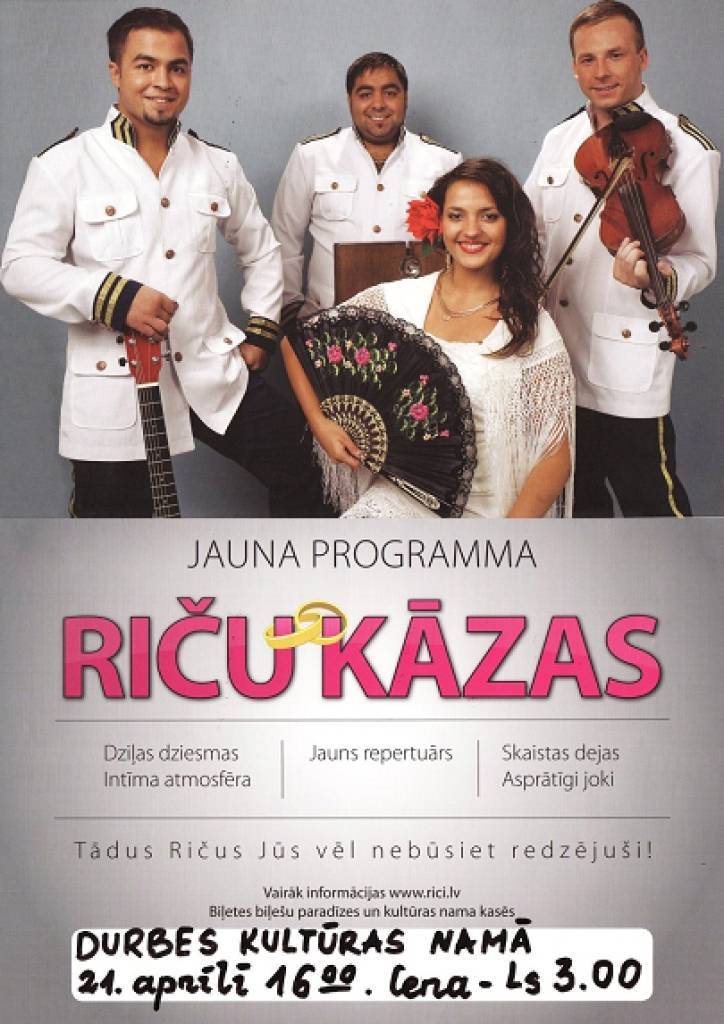 Durbē būs "Riču kāzas"
