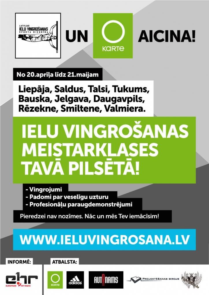 Latvijas ielu vingrošanas sporta biedrība aicina liepājniekus uz pirmo kopīgo vingrošanu