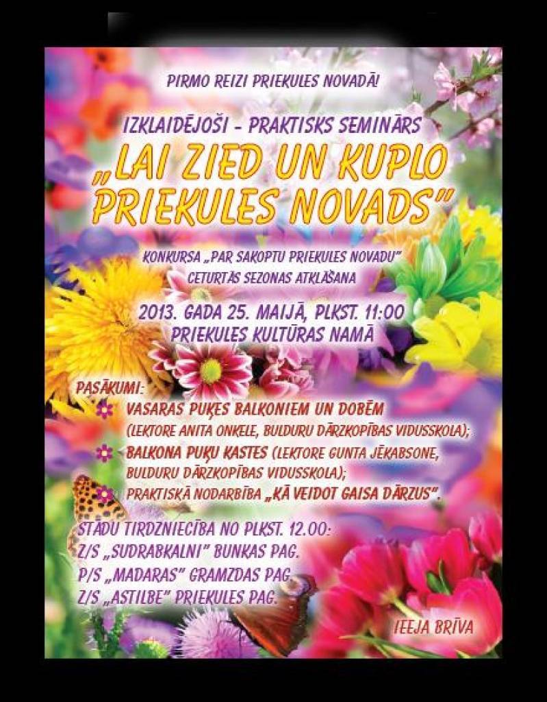 Priekulnieki mācīsies veidot gaisa dārzus