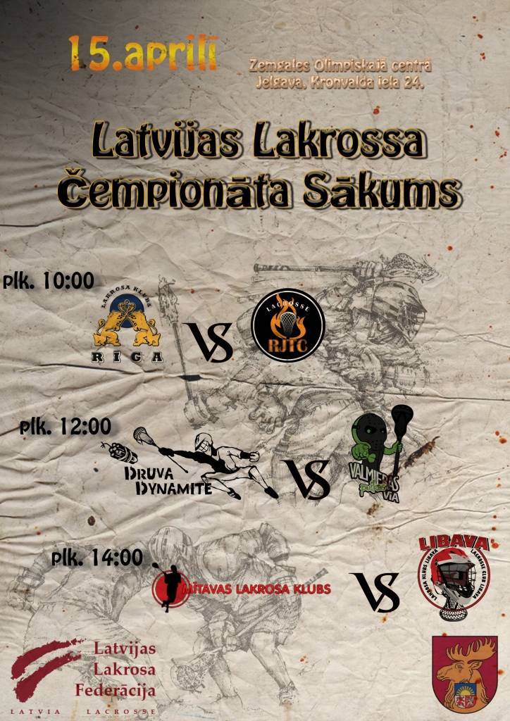 Lakrosa klubs "Libava" pošas uz Latvijas Lakrosa Čempionātu