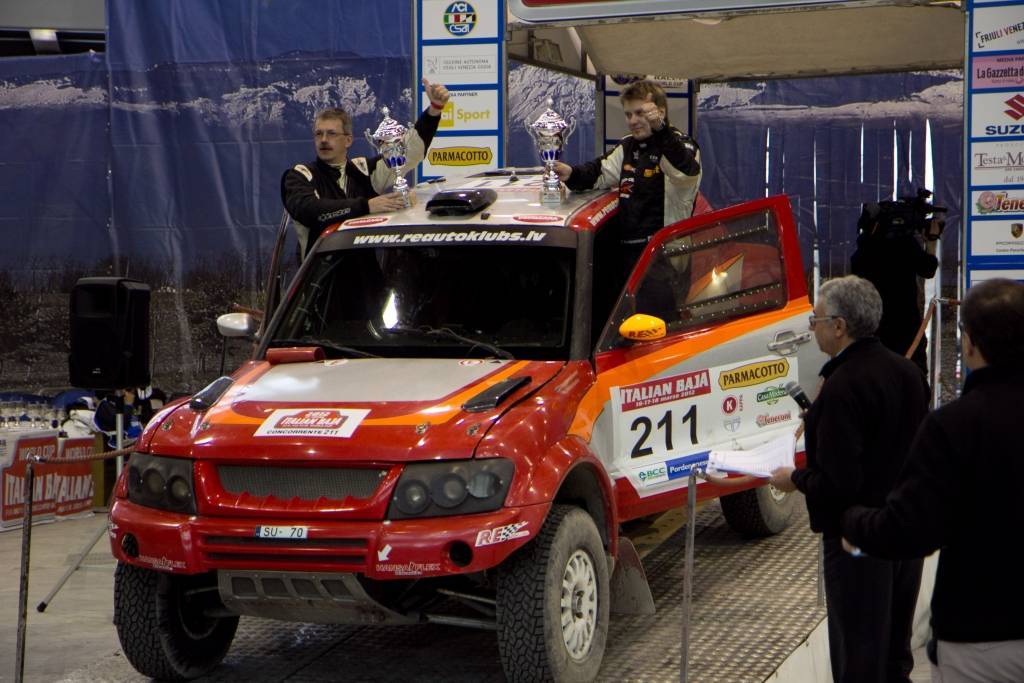 VIDEO: Latvijas "RE Autoclub" pilots Gardemeisters izcīna 5. vietu rallijreidā "Italian Baja"