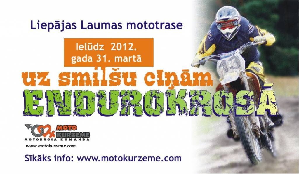 "Laumas" trasē būs endurokross