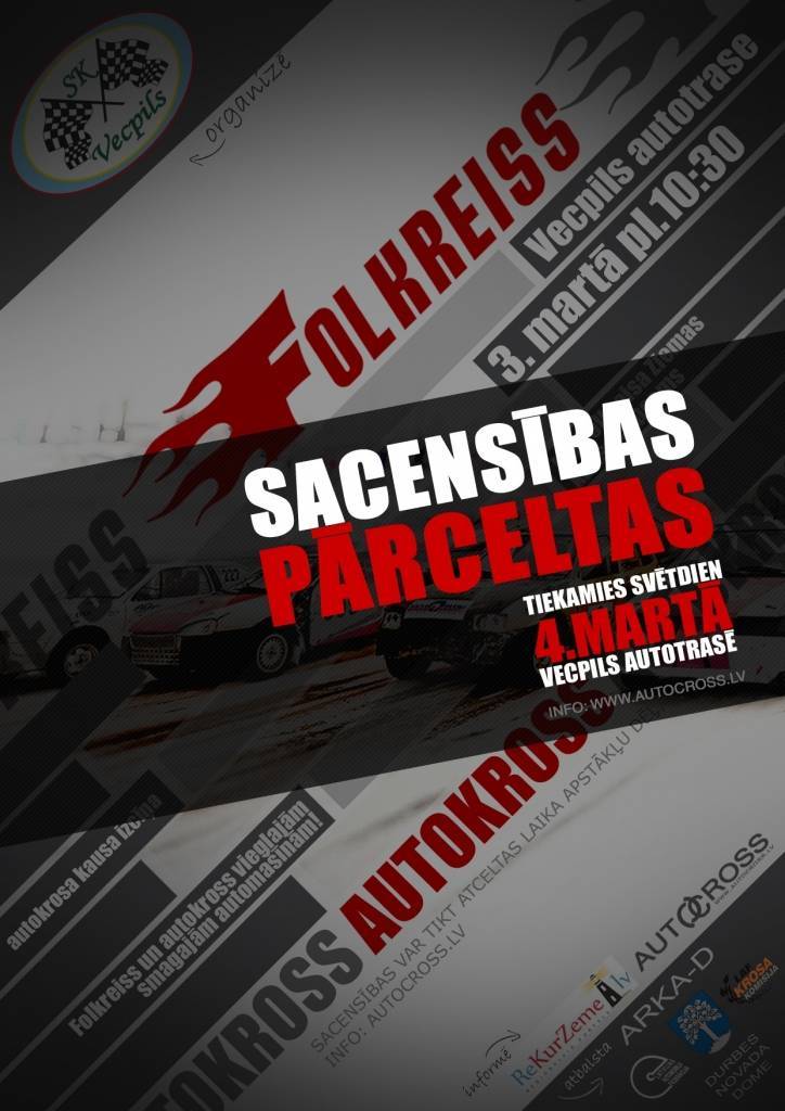 Folkreisa sacensības pārceļ uz svētdienu