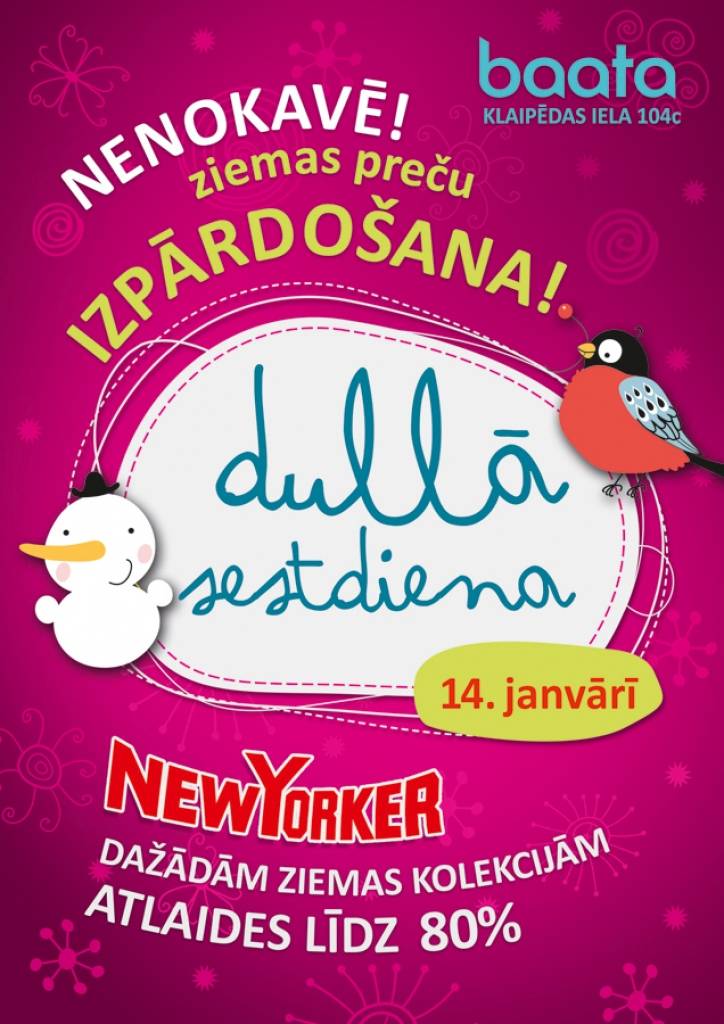 TC "baata" aicina uz "Dullo Sestdienu"