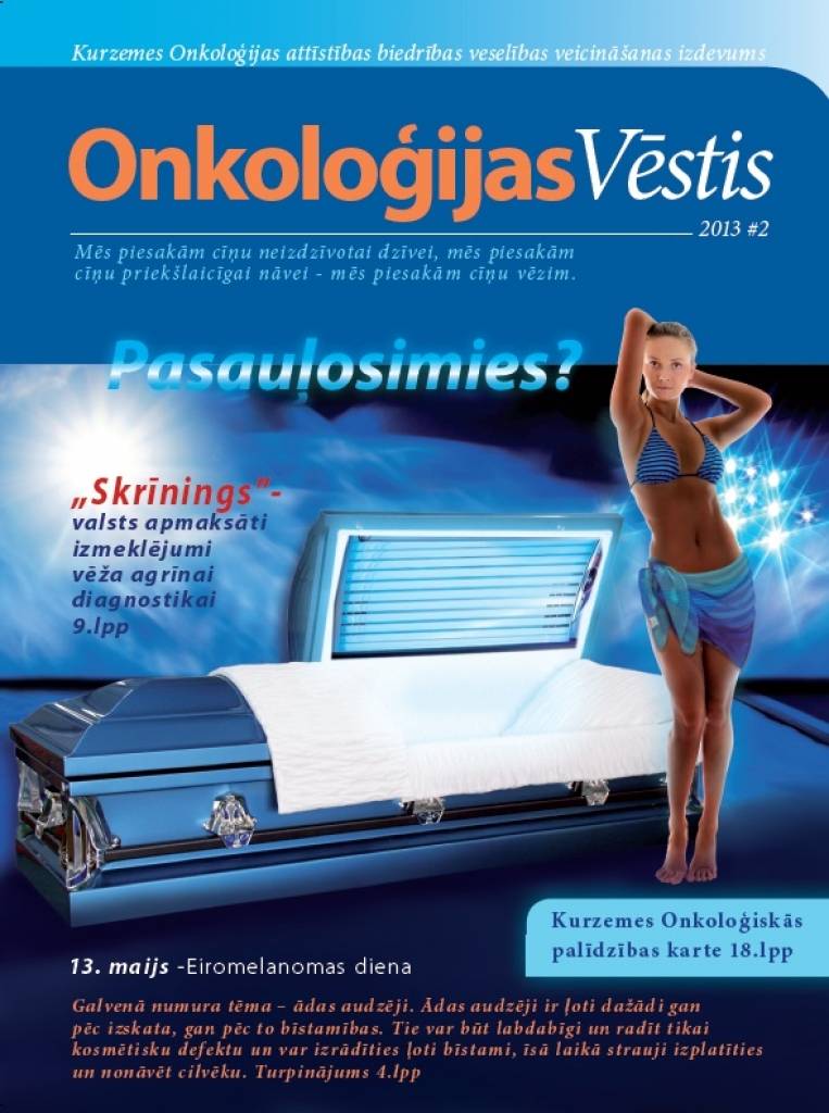 Eiromelanomas dienā iznāks ādas veselībai veltītas "Onkoloģijas Vēstis"