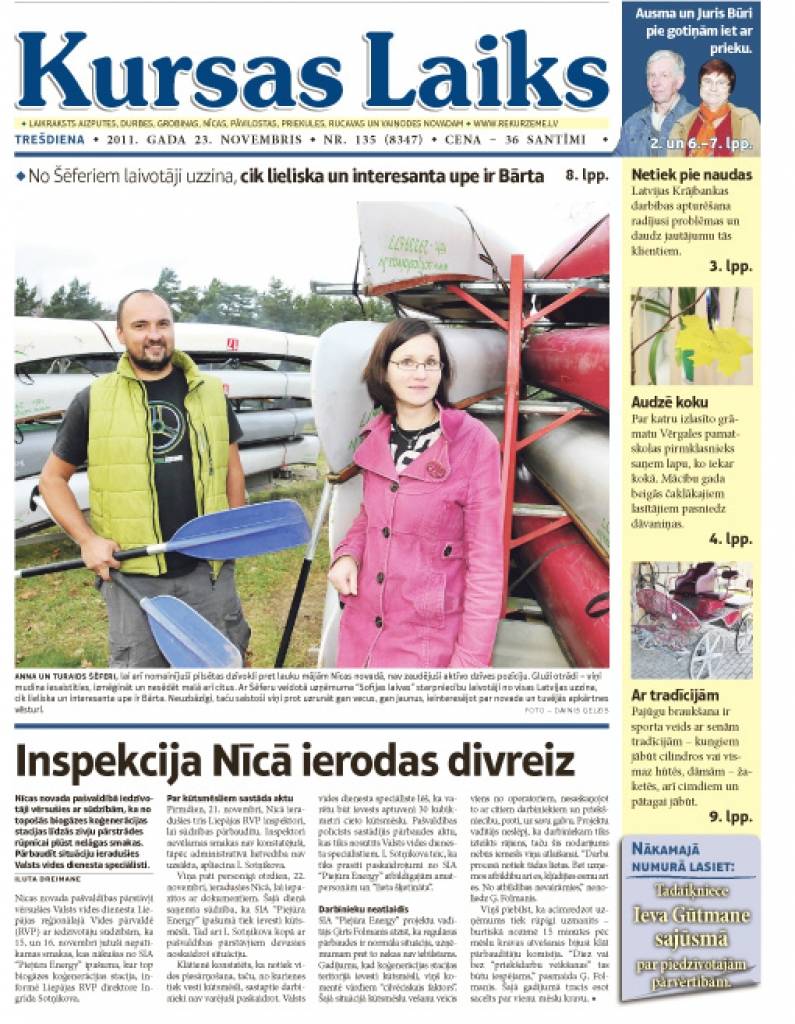 23. novembra "Kursas Laikā": No Šēferiem laivotāji uzzina, cik lieliska un interesanta upe ir Bārta