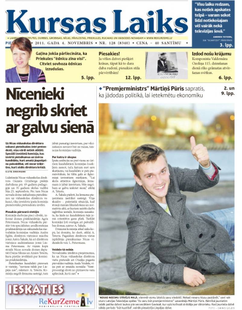 4. novembra "Kursas Laikā": Kāpēc Grobiņas novada galva iedzīvotājiem dala konfektes?