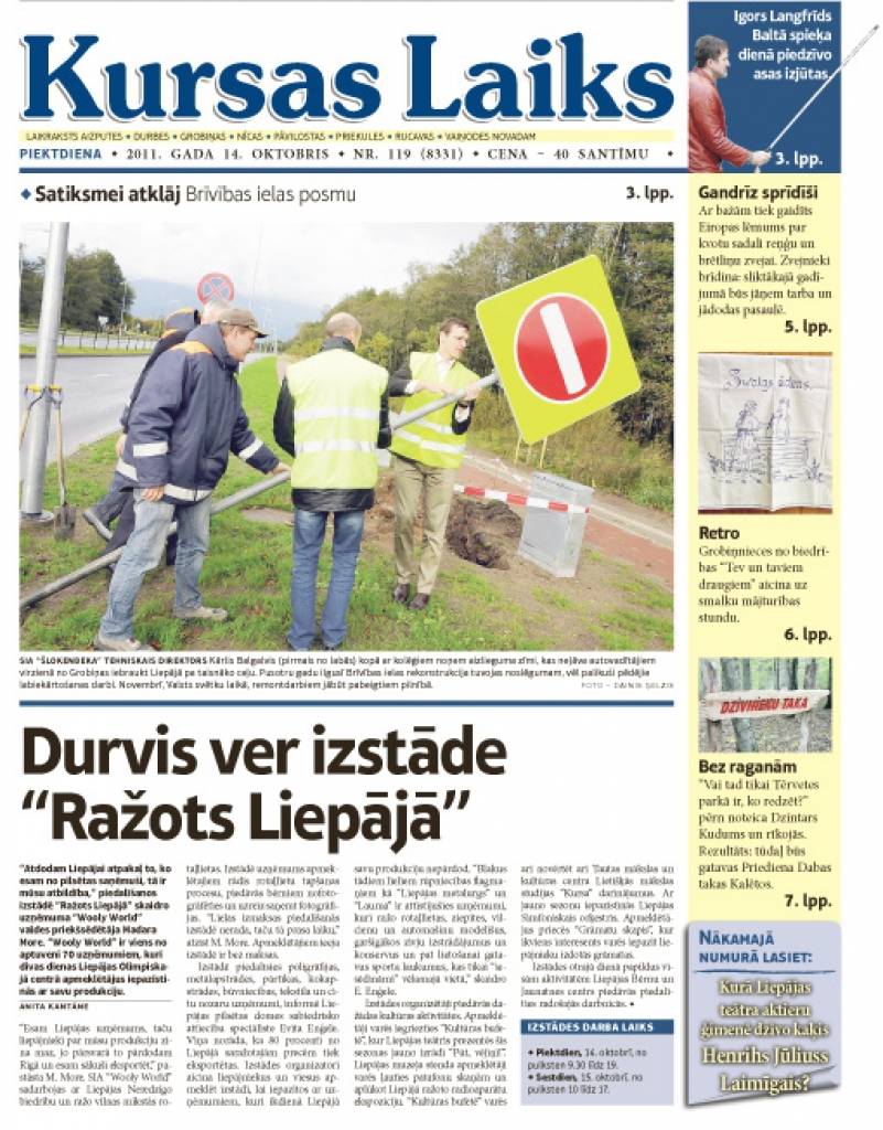 14. oktobra "Kursas Laikā": zvejnieki gatavi ņemt tarbu un doties pasaulē