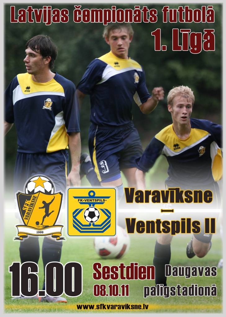 "Varavīksne" savā laukumā spēlēs ar "Ventspili 2"