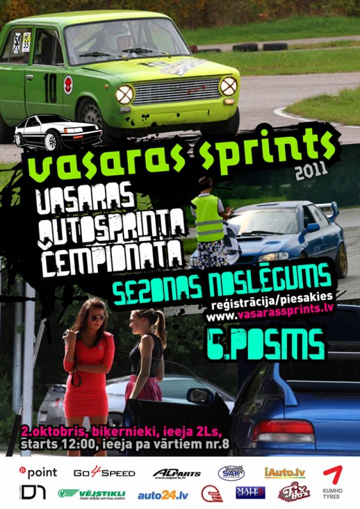 Svētdien noslēgsies vasaras autosprinta Latvijas čempionāts