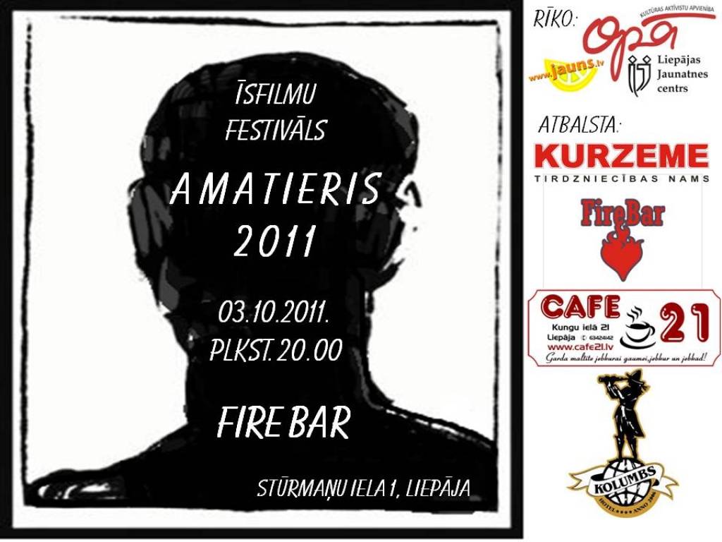 Festivālā "Amatieris 2011" Liepājā rādīs 10 filmas