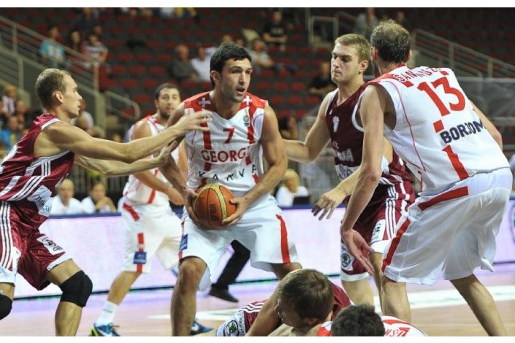 Latvijas basketbola valstsvienība spēlē pret Gruziju nespēj pārtraukt zaudējumu sēriju 