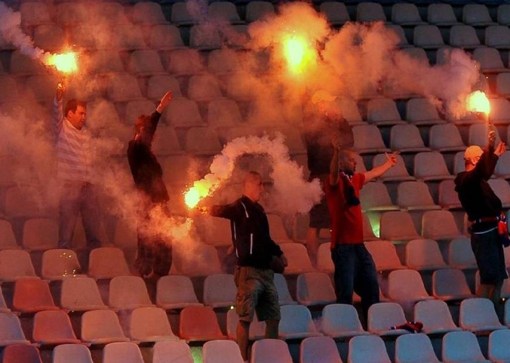 LFF ar 100 latiem soda "Skonto" par tā līdzjutēju lamāšanos mačā ar "Metalurgu"