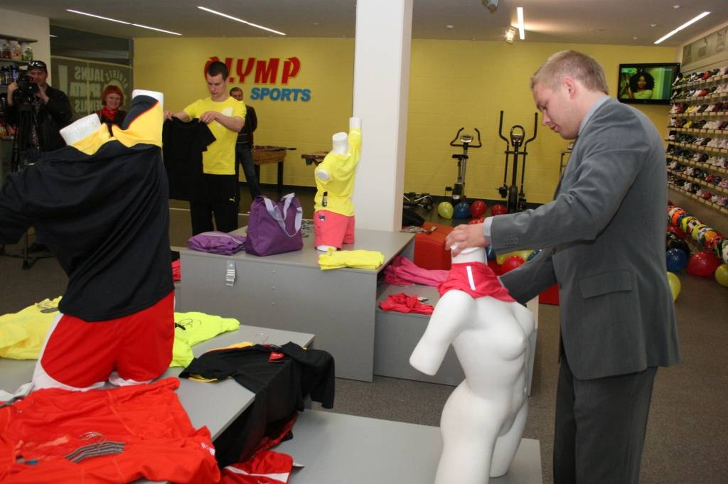 Liepājas Olimpiskajā centrā atver sporta preču veikalu