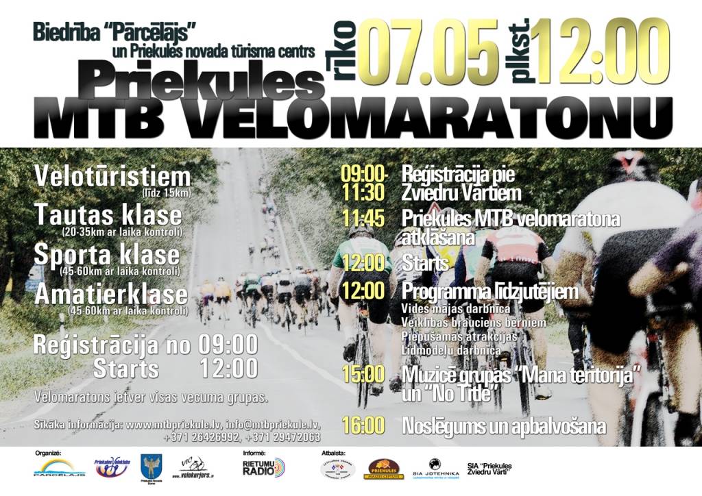 Maijā notiks Priekules pirmais MTB velomaratons