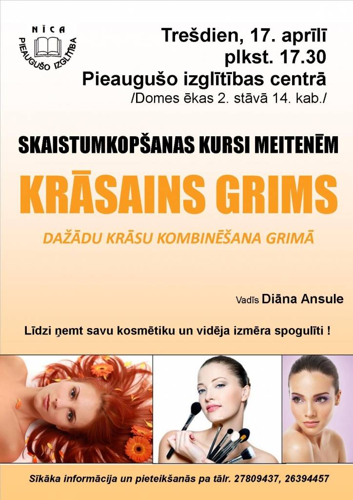 Nīcā būs skaistumkopšanas kursu nodarbība