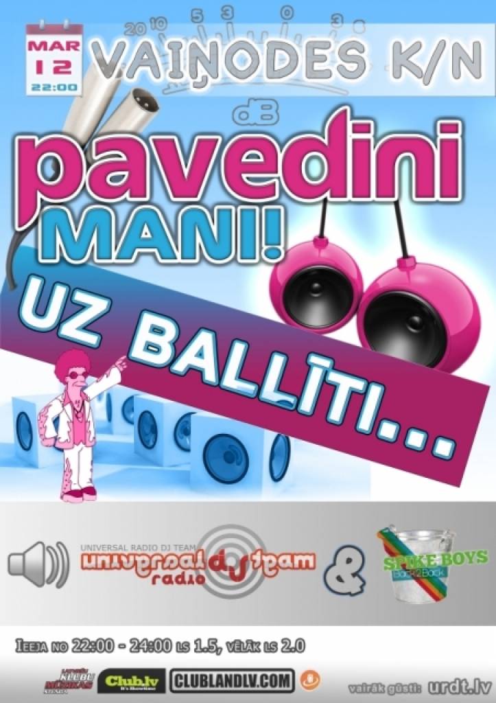 Vaiņodē būs diskotēka "Pavedini mani uz ballīti"