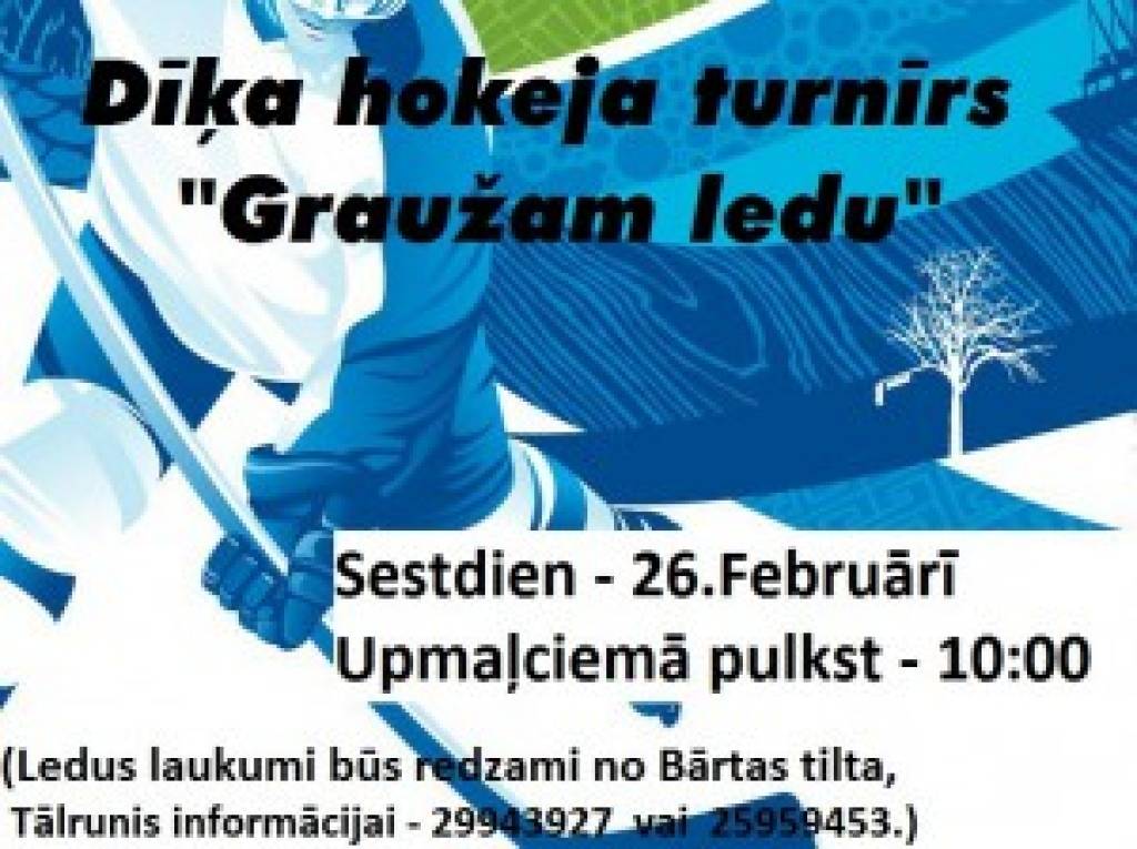 Nīcas novadā būs dīķa hokeja turnīrs "Graužam ledu"