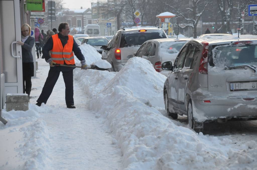 Liepājā divu dienu laikā sniega sega pieaugusi par 15 centimetriem