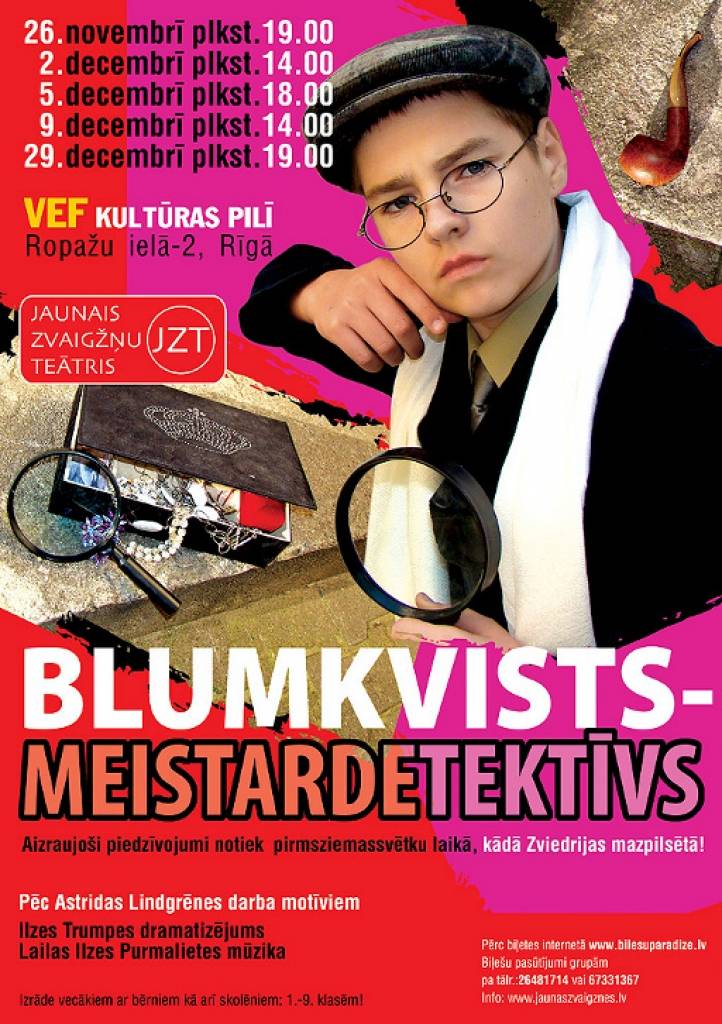 Atcelta bērnu izrāde "Blumkvists-meistardetektīvs"