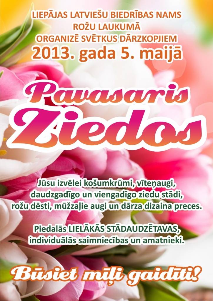 Liepājā atkal "uzziedēs pavasaris"; aicina pieteikties