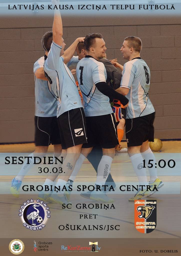 "SC Grobiņa" Latvijas kausa izcīņas ceturtdaļfinālā tiksies ar Latgales reģiona līdervienību