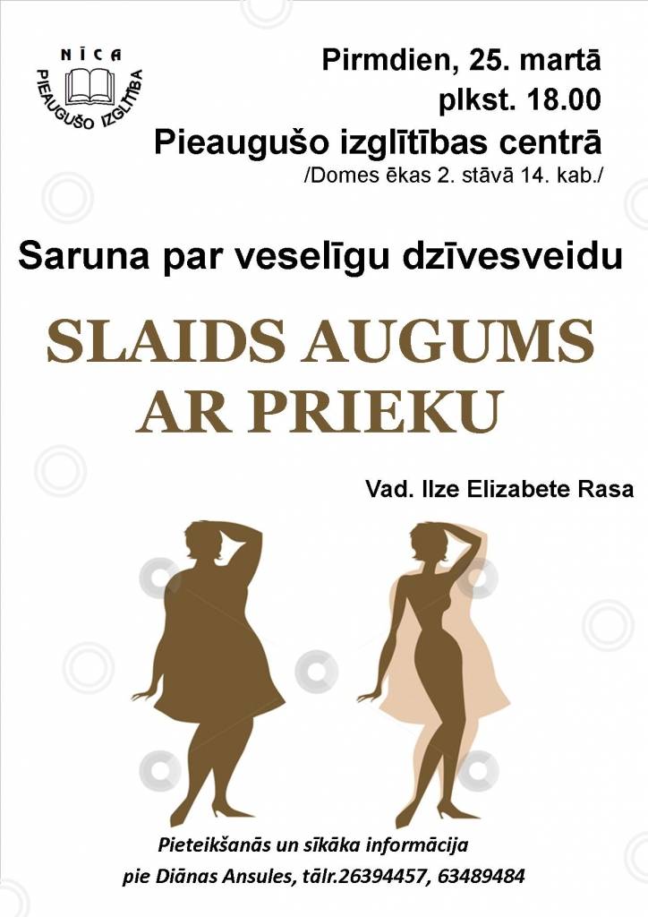 Nīcā būs nodarbība par veselīgu dzīvesveidu