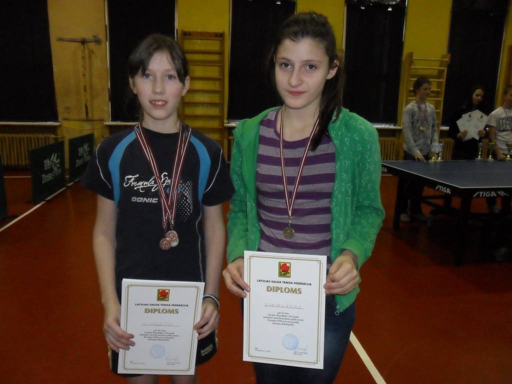 Izcīna medaļas Latvijas jaunatnes čempionātā galda tenisā