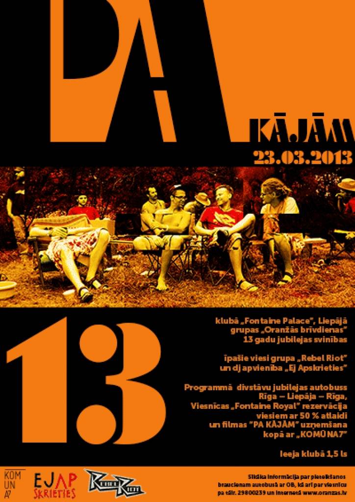 "Oranžās brīvdienas" savu 13 gadu jubileju svinēs Liepājā