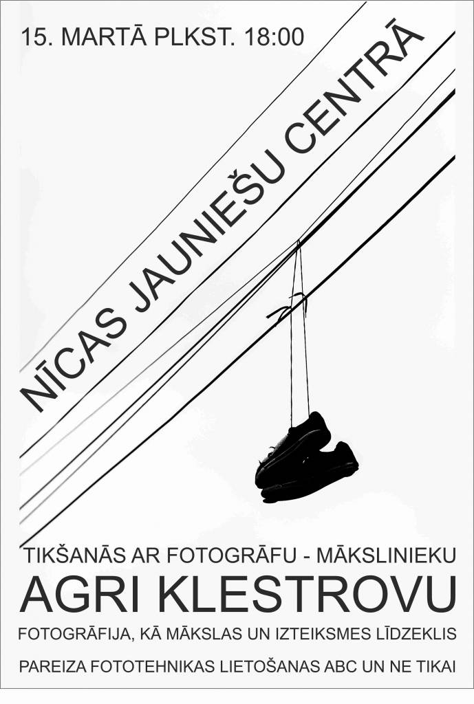 Nīcas Jauniešu centrā notiks foto vakars