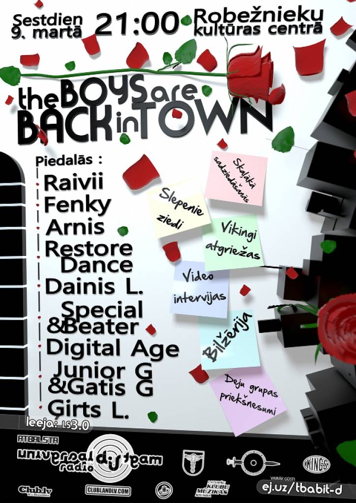 Grobiņas novadā notiks pasākums "The Boys Are Back In Town"