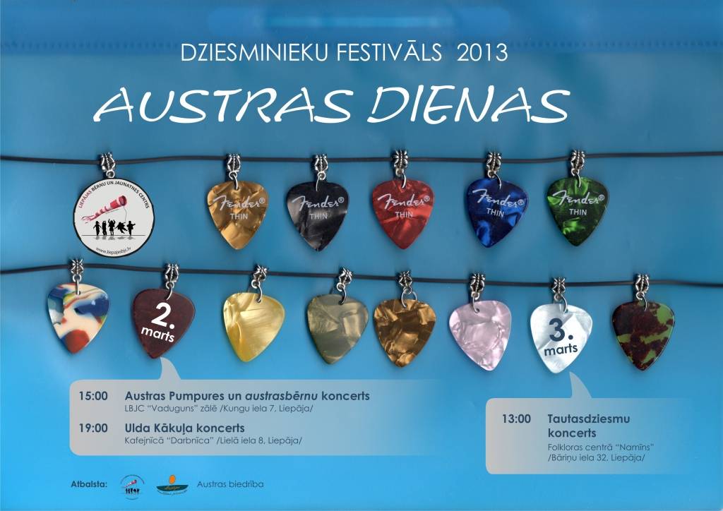 Aicina uz dziesminieku festivālu "Austrasdienas"