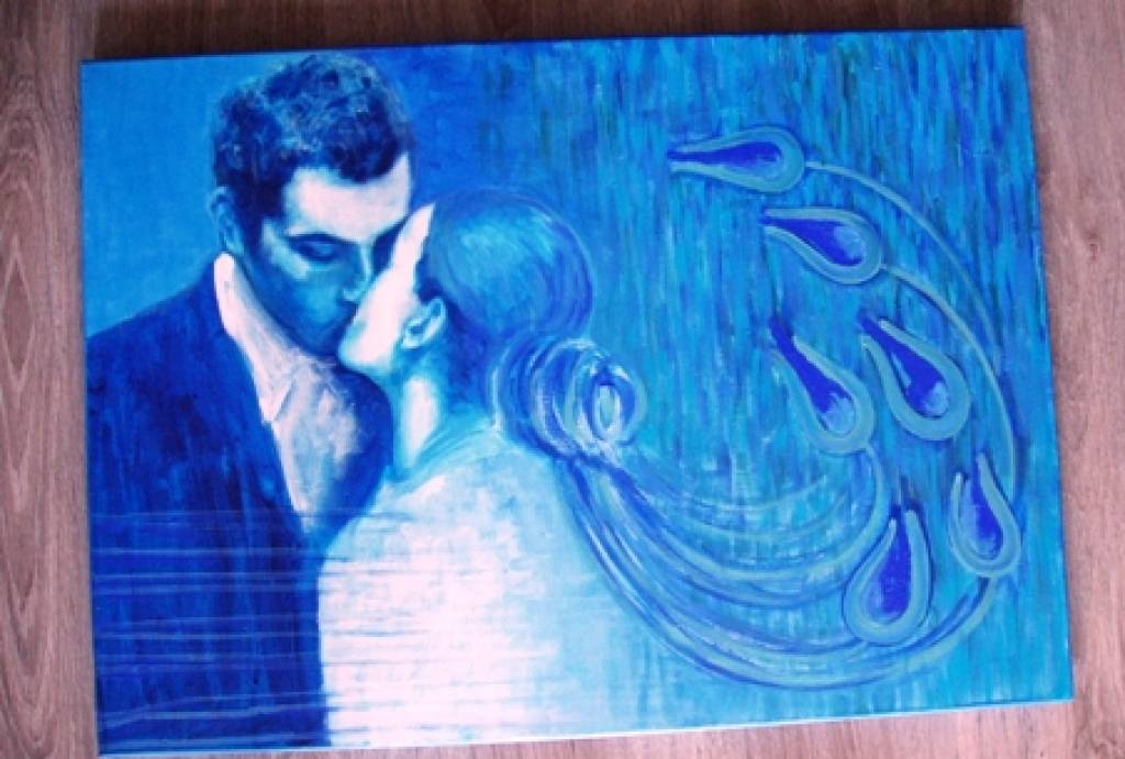 Liepājā kafejnīcā "Darbnīca" atklāj Edītes Bernatovičas gleznu izstādi "Bluedīte"