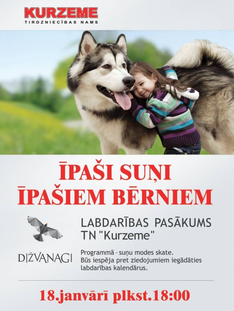 Piektdien būs labdarības akcijas "Īpaši suņi īpašiem bērniem" noslēgums