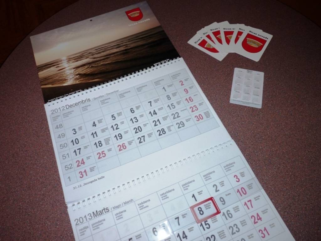 Nīcas novada kalendāros atzīmē gada nozīmīgākos notikumus