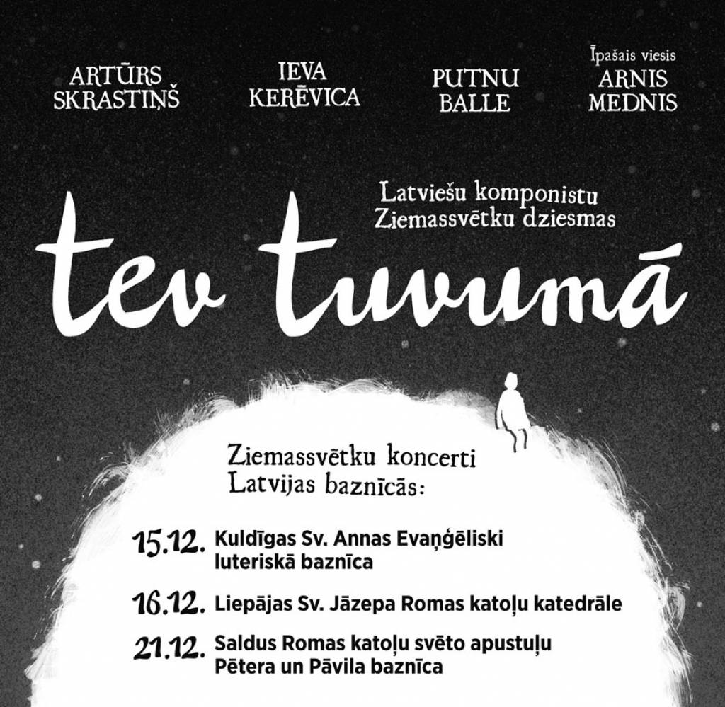 Ar latviešu komponistu Ziemassvētku dziesmām Liepājā viesosies projekts "Tev tuvumā"