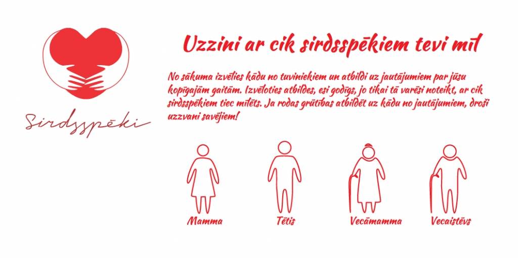 Sirds veselības mēnesī aicina parūpēties par vecāku un vecvecāku sirds veselību