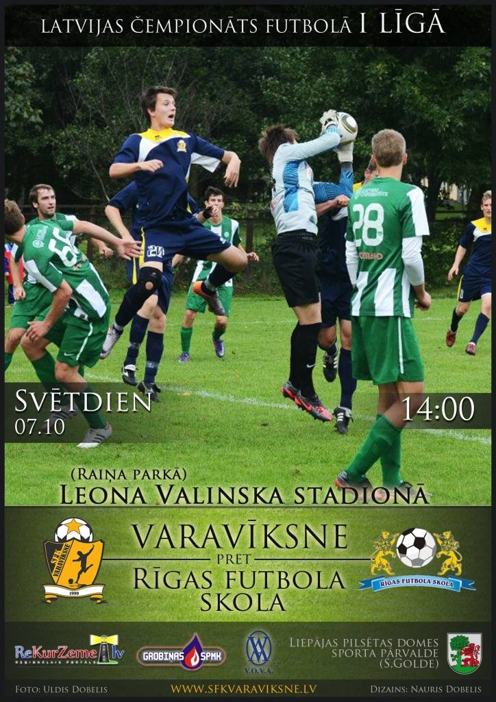 "Varavīksne" spēlēs ar Rīgas Futbola skolu