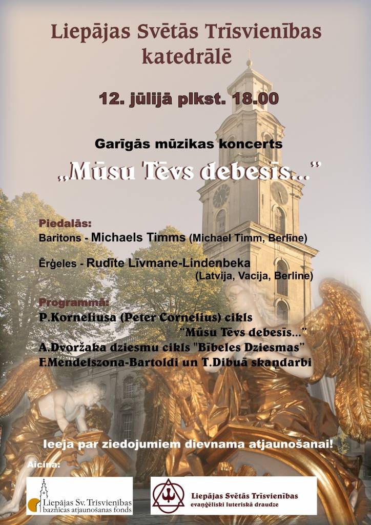 Notiks garīgās mūzikas koncerts "Mūsu Tēvs debesīs..."