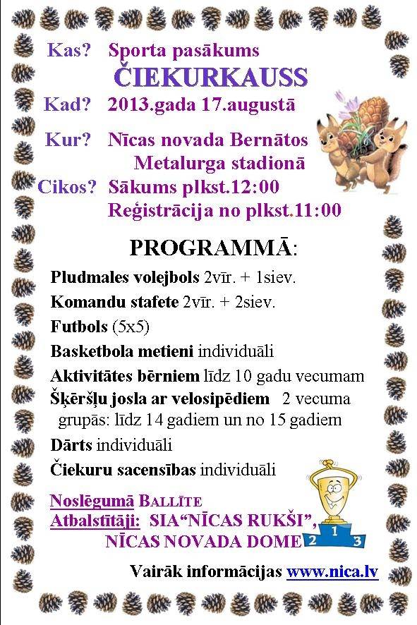 Bernātos cīnīsies par "Čiekurkausu"