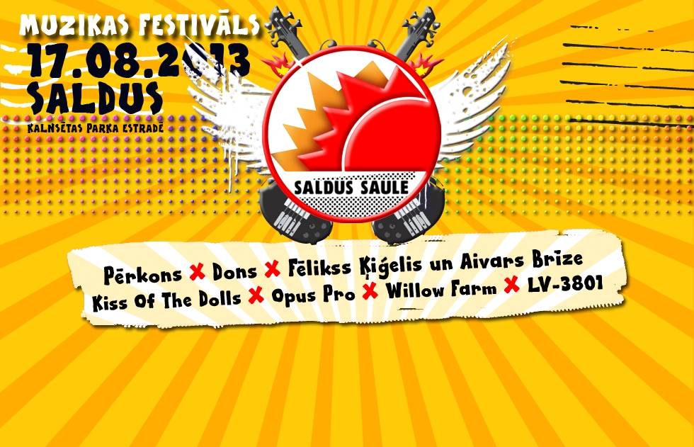 17. augustā notiks festivāls "Saldus Saule"